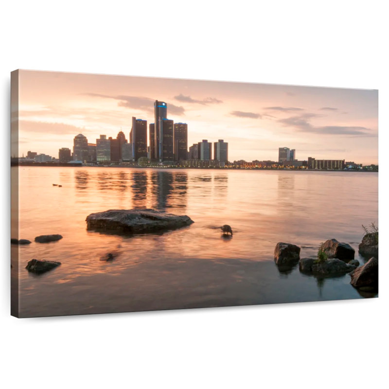 Hannes Detroit Skyline Horizon, 34" H x 51" W