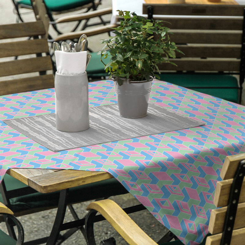 Nappe de gratte-ciels classiques, Bleu / Vert / Rose