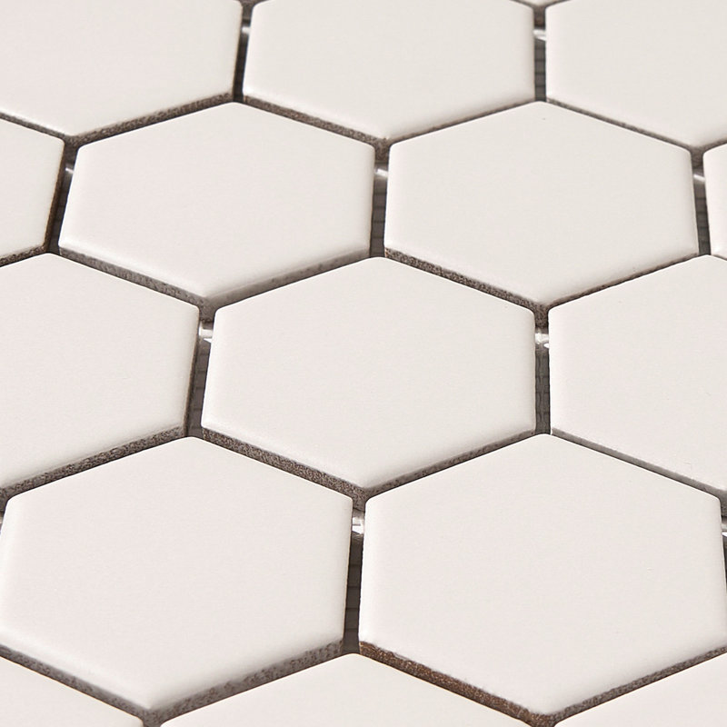 11.8"  X 12" Beveled Porcelain Mosaic Sheet Floor Use Tile