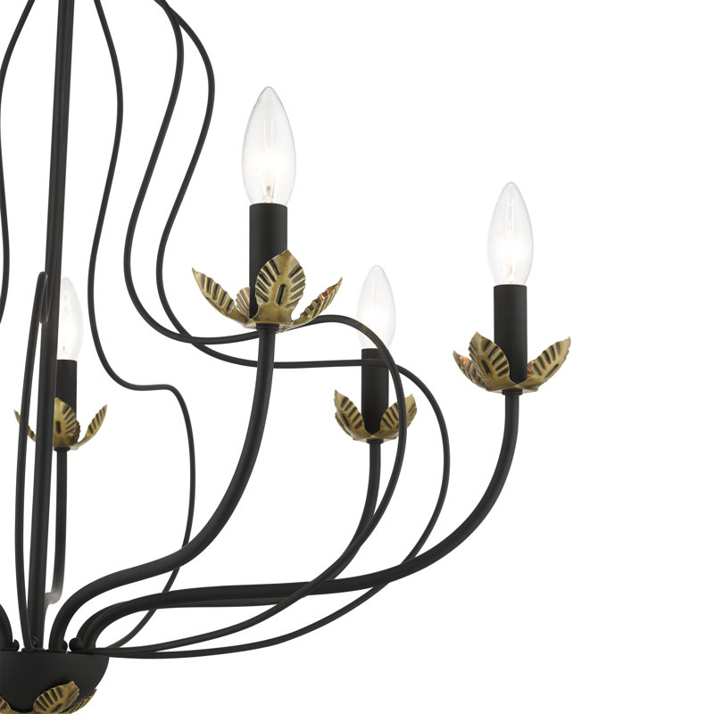 Bellamira Mallory 7-Light Dimmable Chandelier , Black