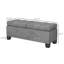 Banc de 46 po avec accoudoirs gris avec option de rangement, 46 po. Structure en acier. Rangement caché. Ajoute confort et style à votre espace