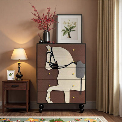 French Retro Painted Style Accent Chest