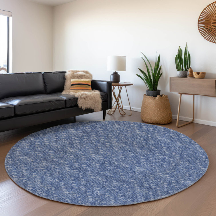 Premium Machine Washable Cerrito AMF514 Navy Rug
