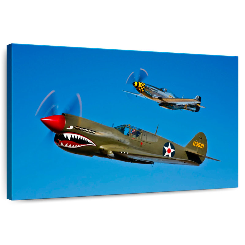 Mait A P-40E Warhawk et P-51D Mustang I, H 8 po x l 12 po