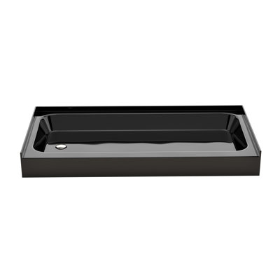 Voltaire 60 X 30 Shower Pan Base With Left Drain In Glossy Black