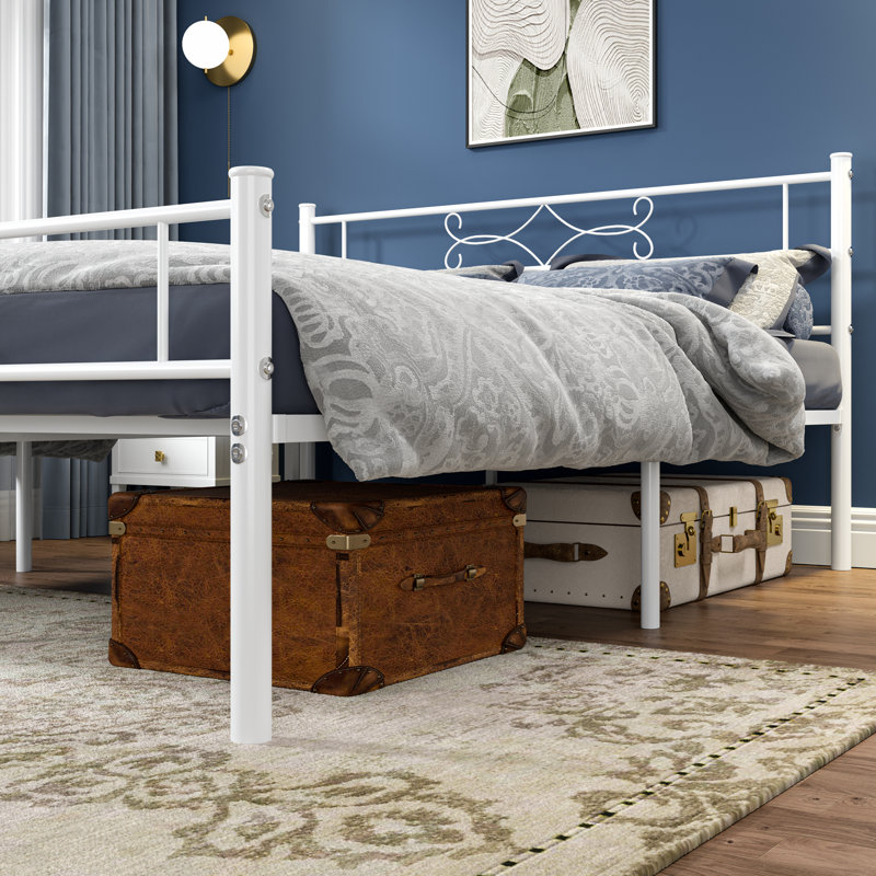 Queen Size Bed Frame Metal Platform Bed Frame with Headboard & Footboard, Mattress Foundation ,No Box Spring Needed, Queen