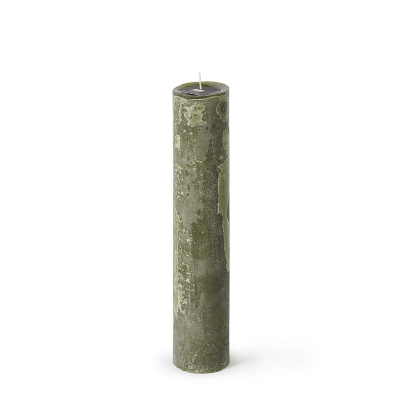 Bougie cylindrique sans parfum, H 13,75 po x l 2,75 po x P 2,75 po, Noir