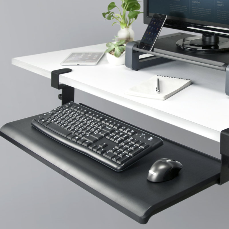 Plateau à clavier pour pince de bureau
