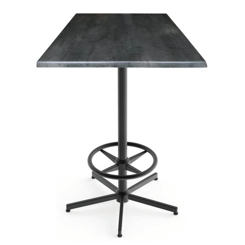 42" Tall, Indoor/Outdoor Table, 42"H X 36" L X 36" W, Black Steel