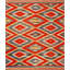 Antique Rustic Red Color Allover Geometric Native American Navajo Flat Weave Rug
