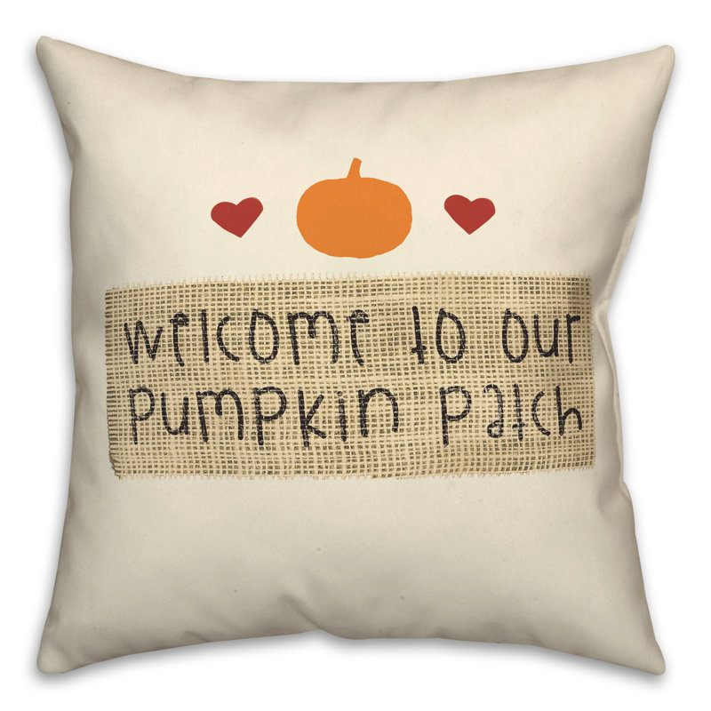  Housse et insert de coussin en citrouille, H 18 po x l 18 po