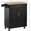 Îlot de cuisine avec chariot, tiroir, armoire de rangement et porte-serviettes-885820424