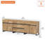 Armoire d'appoint de rangement moderne 3-en-1 avec tablette réglable et 3 tiroirs Aadam-1882551338