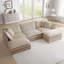 Canapé modulaire en chenille à assise profonde en nuage avec repose-pieds et 2 repose-pieds Latitude Run-612859796-620327806