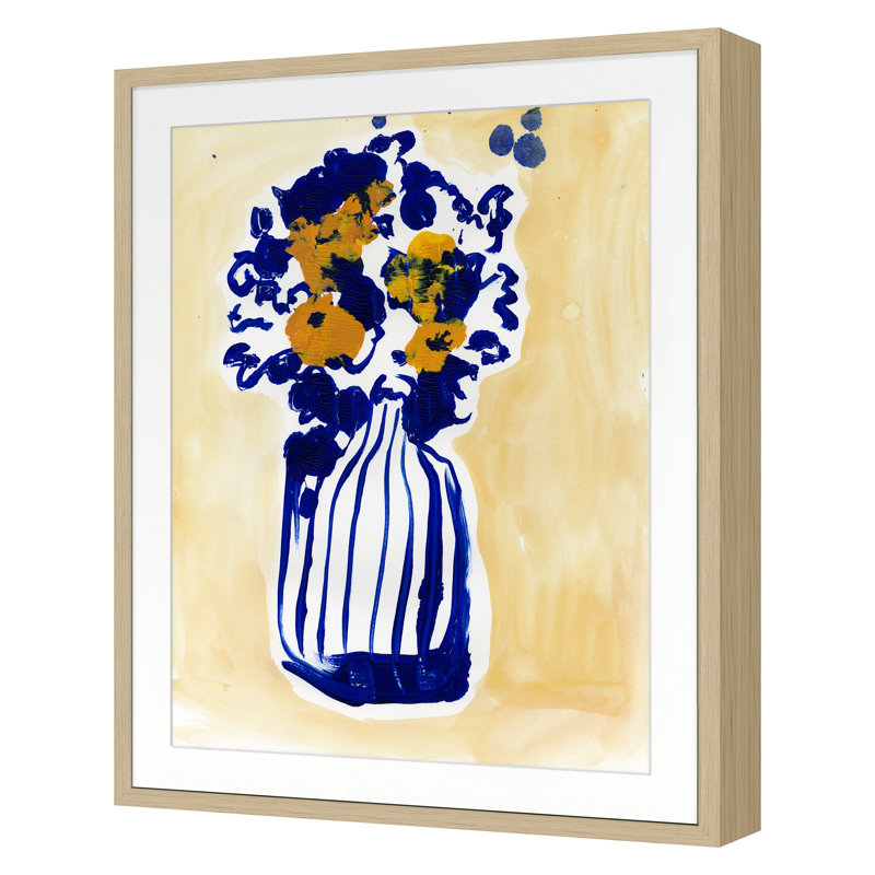 «Floral Study 9» par Stefano Altamura - reproduction d'un seul cadre, Cadre en chêne nordique, H 20 po x l 16 po x P 1,5 po