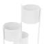 Support pour plante pliable en métal à 3 niveaux l 15,7 po x H 31,3 po, support de pot de fleurs sur pied avec tablettes creuses, blanc-488073222