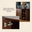 Armoire de rangement en bois massif brun de style américain 70,87 "
