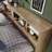 Full/Queen Bookcase Headboard, Brown finish-1790434263