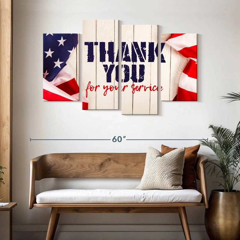 Lelend Thank You Servicemen, H 32 po x l 52 po