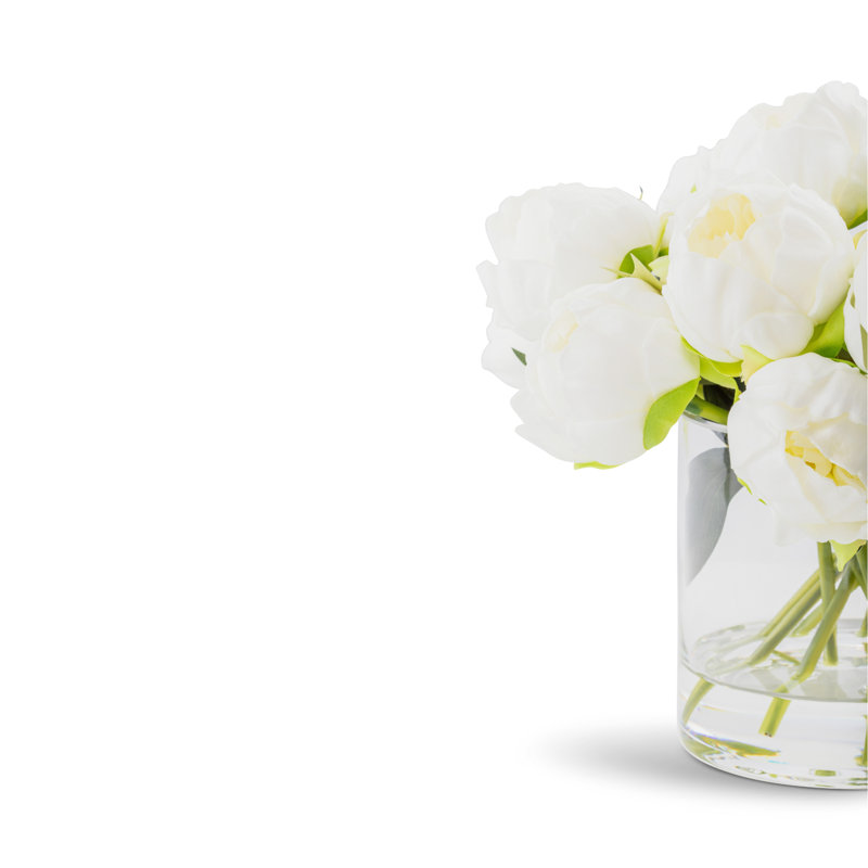 Giverny RealTouch Peony Arrangement, Snow