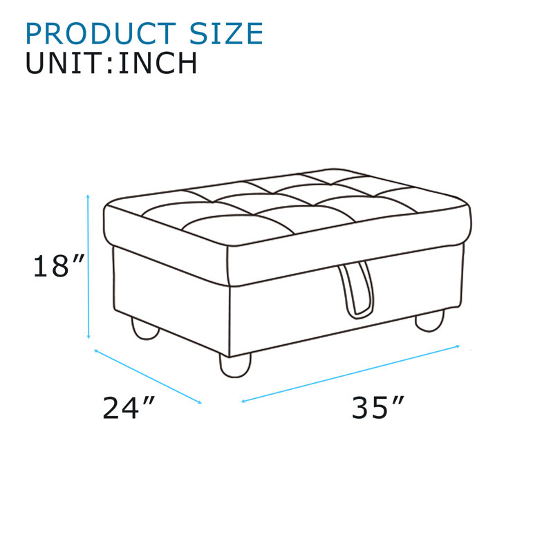 Faux Leather Upholstered Storage Bench, White