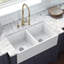 Fiamma 33" L x 18" W Double Basin Farmhouse Kitchen Sink