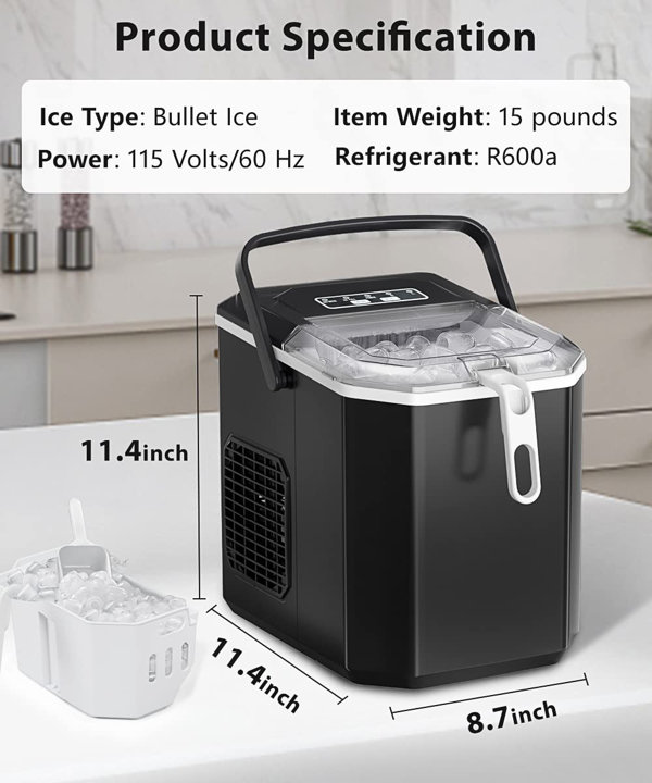 Silonn Countertop Ice Maker: Self-Cleaning Magic! 