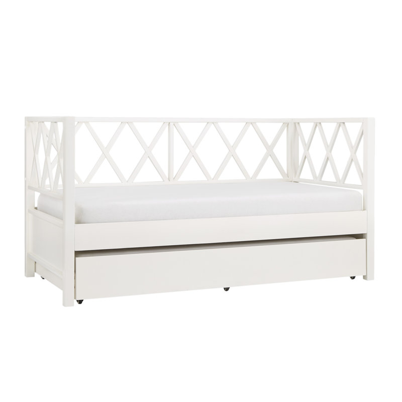 Lit de jour simple avec couchette Yeghishe, blanc