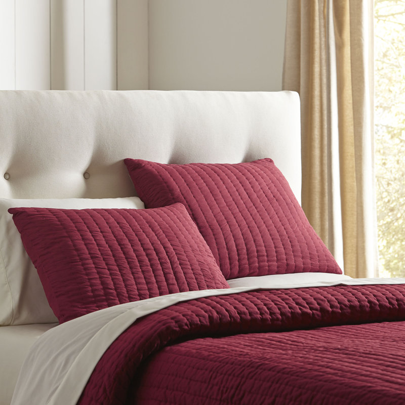 Julia Quilt Modern & Contemporary Cotton Quilt, King Quilt, White