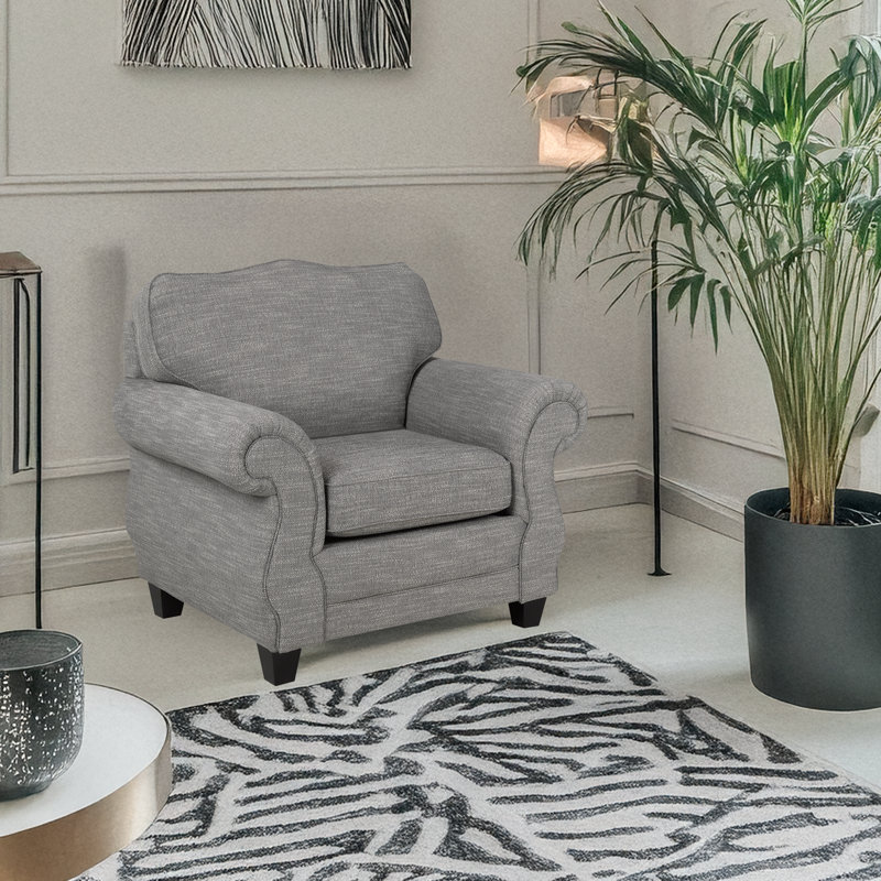 Ensemble de canapé et de chaise en tissu Baskerville, gris