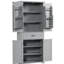 Armoire de rangement pour salle de bain avec portes, tiroir et tablette réglable - Gris pour la salle de bain: organisez votre salle de bain efficacement-1447260681