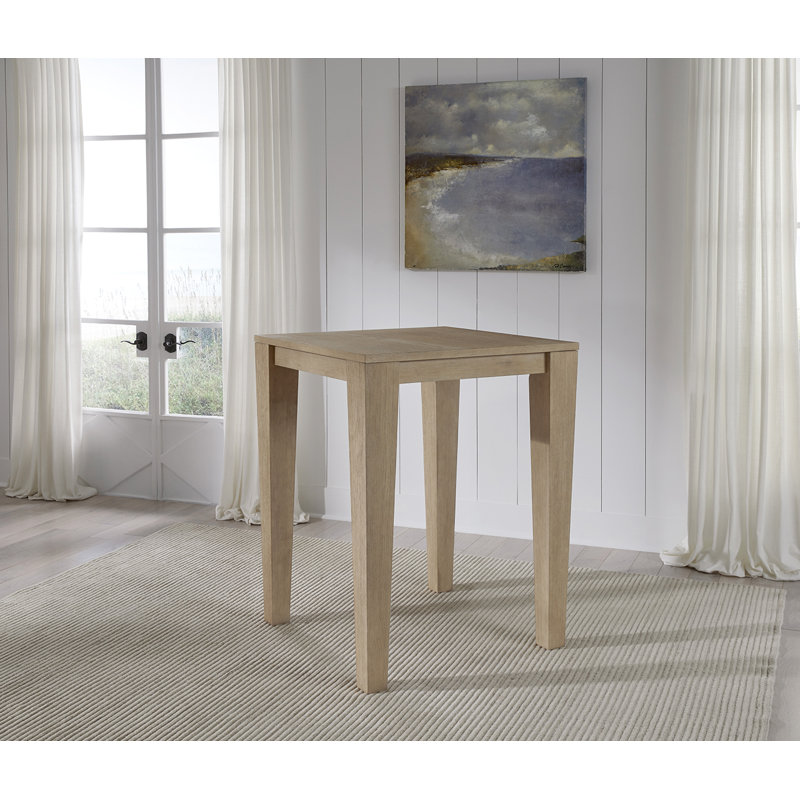 American Heritage Square White Oak Table for 2, Solid & Manufactured Wood, Modern Design