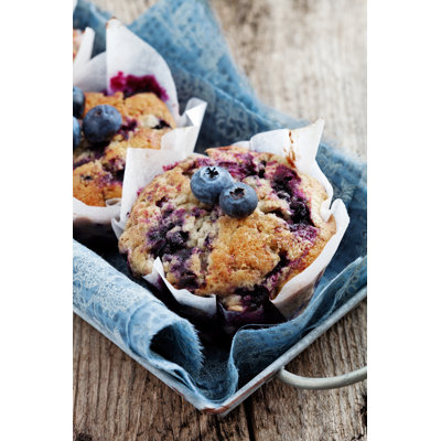 Leyner Blueberry Muffins - Wrapped Canvas Print