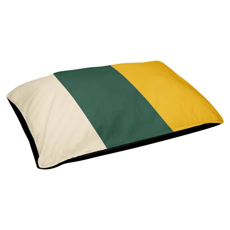 Oreiller rectangulaire New York, Petit (L 18 po x l 28 po), Blé du Minnesota / vert forêt / récolte d'or