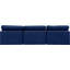 Canapé modulaire à accoudoirs carrés en velours 120 po Hiroshi-87149814