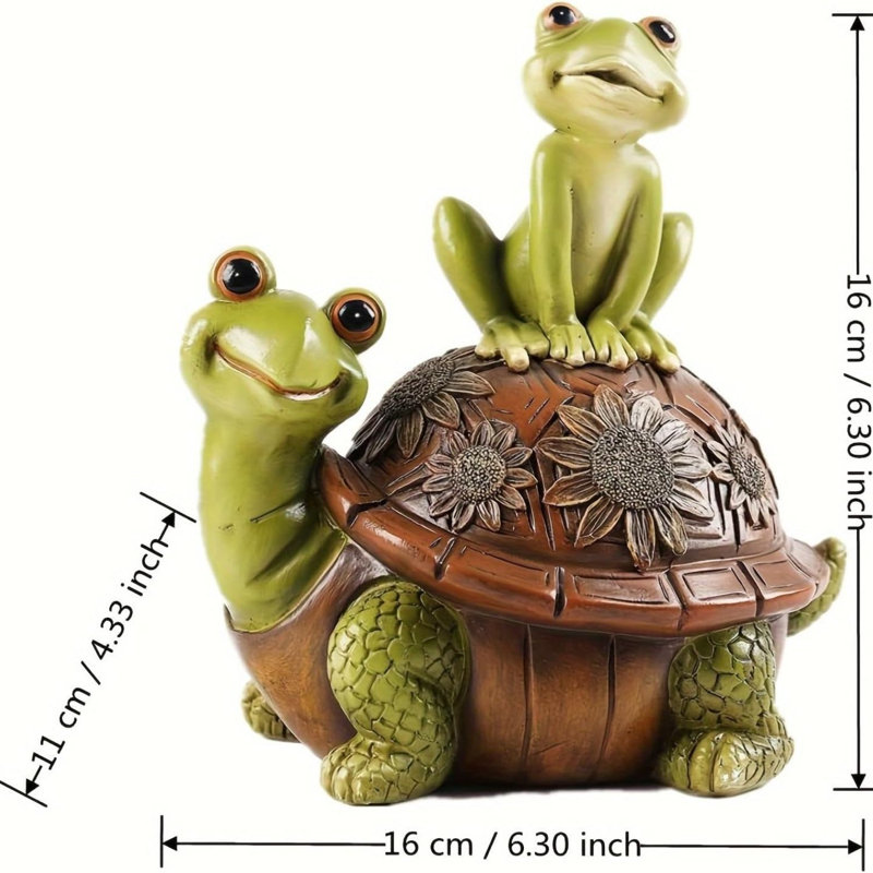 Statue de jardin grenouille et tortue