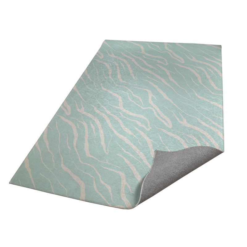 Lush Cracks Kids Play Mat, Light Blue/Blue, Rectangle 2' x 3'