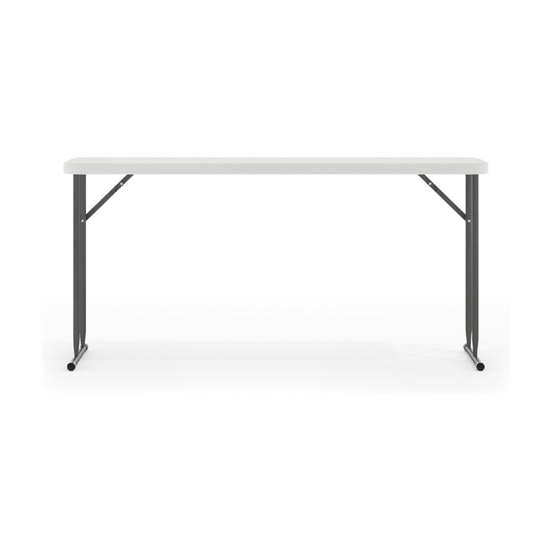 5" Plastic Folding Training And Event Table, Rectangular Folding Training Table With 330-Lb. Static Weight Capacity, White