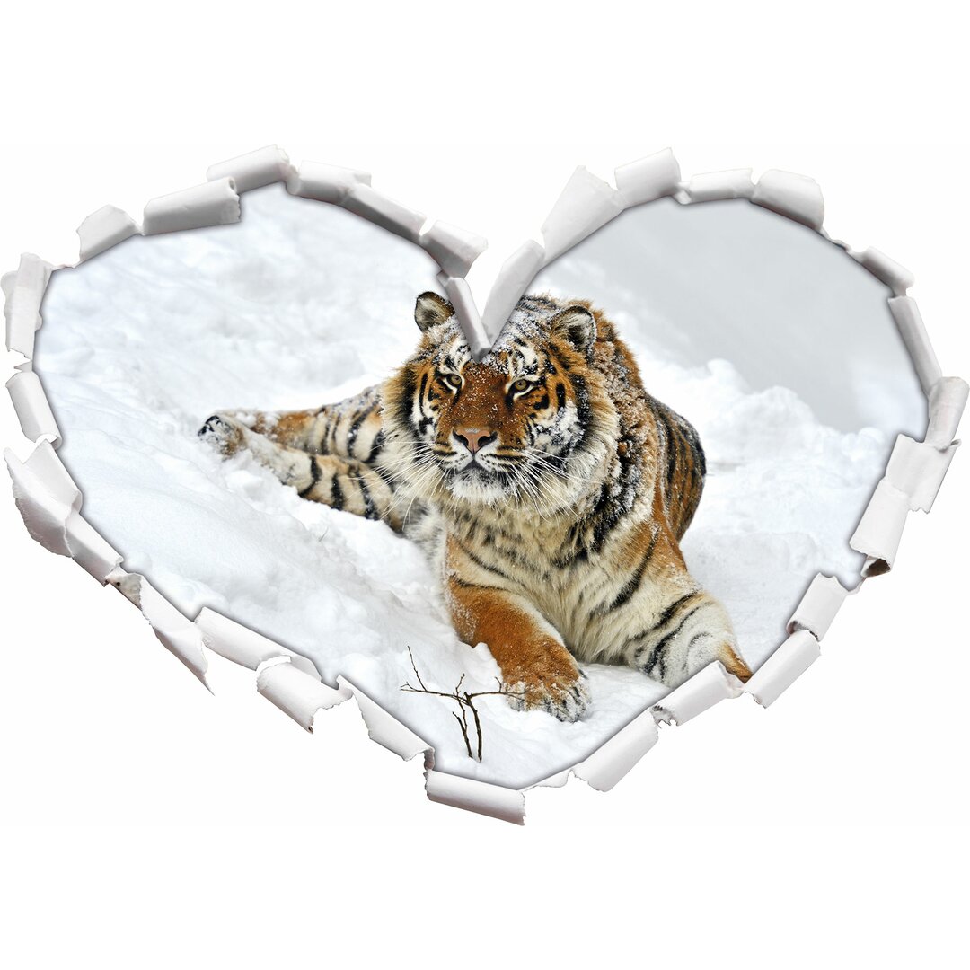 Wandtattoo Amur Tiger im Schnee