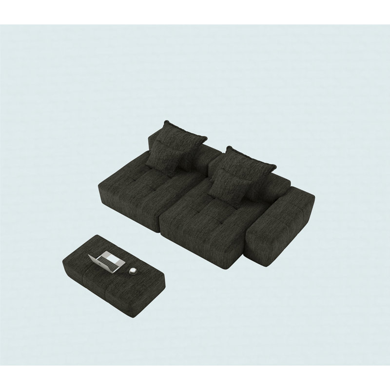 Canapé modulaire surdimensionné Modern, Noir