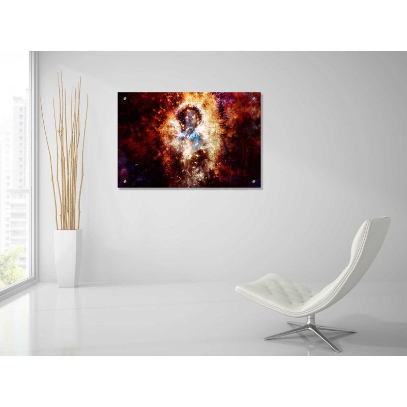«The Gamer» par Mario Sanchez Nevado, art mural en verre acrylique, H 24 po x l 36 po x P 0,2 po