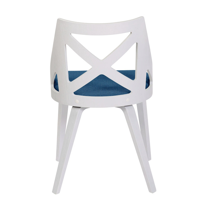 Darshini Upholstered Accent Chair, Blue Polyester