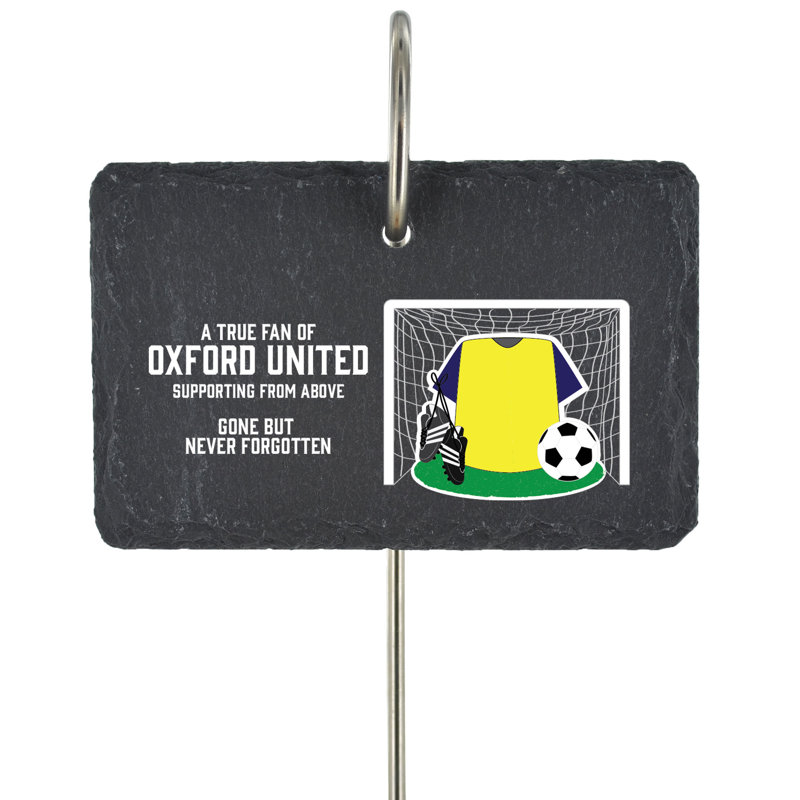 Bralen Oxford United Fan Football Slate Grave Marker Memorial Plaque
