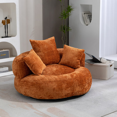 Fauteuil à billes à dossier haut avec dossier confortable et trois coussins pour adultes et enfants Lazy Sofa