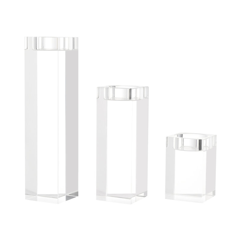 Porte-bougie en verre cristal K9