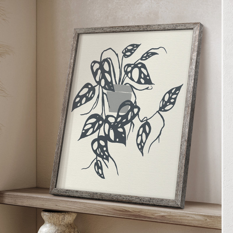 Growing Leaves VI Framed Print - Solid Wood, 11" H x 9" W