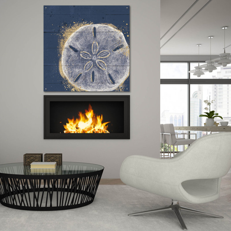 Art mural en verre épique «Calm Seas 10 No Words» par Janelle Penner, H 36 po x l 36 po x P 0,2 po