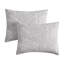Ensemble de courtepointe réversible en mélange de coton matelassé et gris clair 3 pièces-101107959