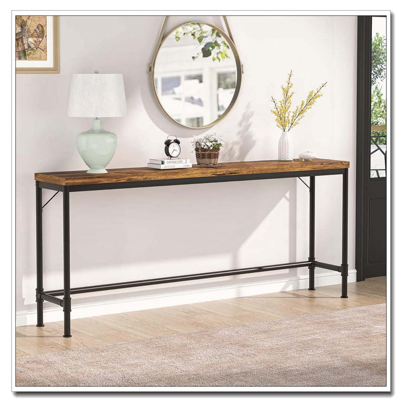 Table console industrielle polyvalente de style bar