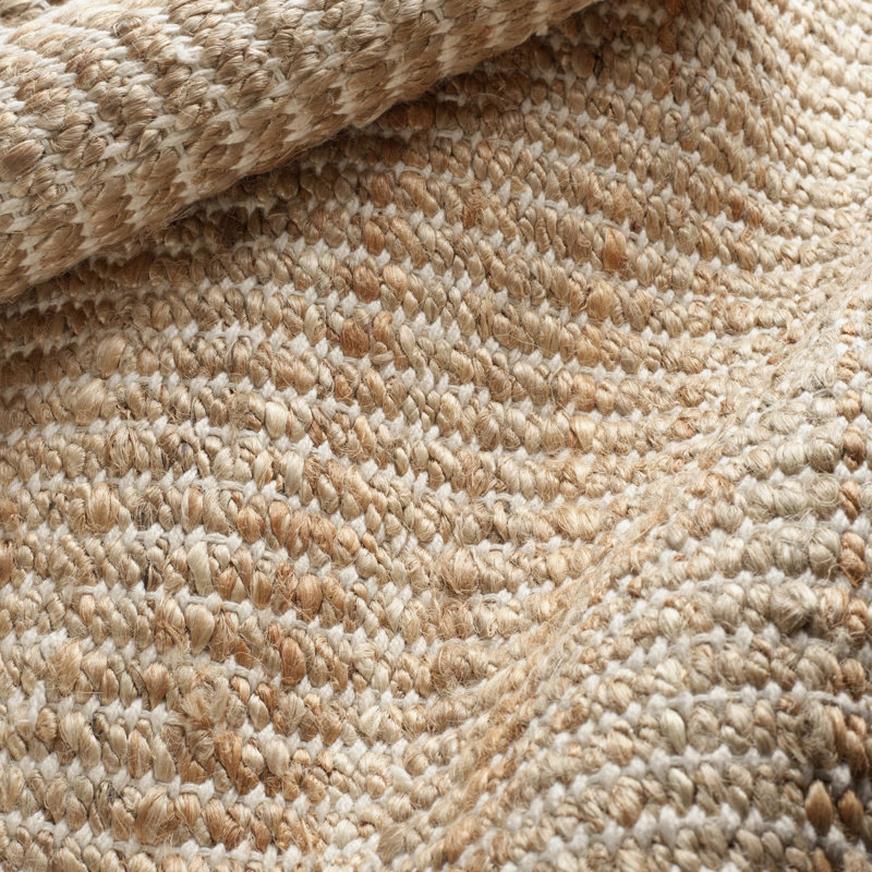 Gridwork Striped Area Rug, Ivory/Brown, Rectangle 4' x 6'